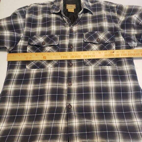 CE Schmidt Workwear Plaid Shacket Cotton Quilted Lined Blue Mens Medium - Picture 9 of 10